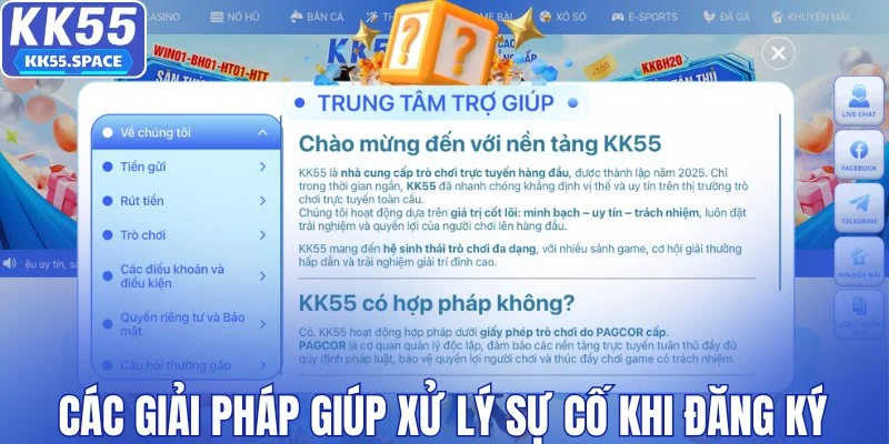 Các giải pháp giúp xử lý sự cố khi đăng ký