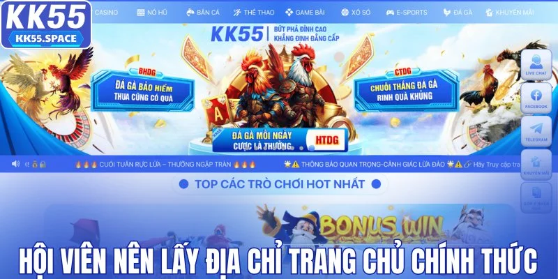 Hội viên nên lấy địa chỉ trang chủ chính thức
